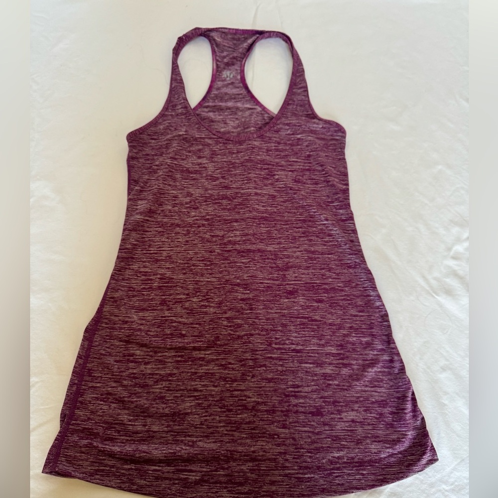 Lululemon CRB cool racer back tank size 6 heathered merlot